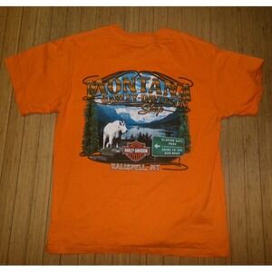 Harley Davidson Shirt Mens Beefy LRG 42-44 T-SHIRT~KALLISPELL MONTANA~1903